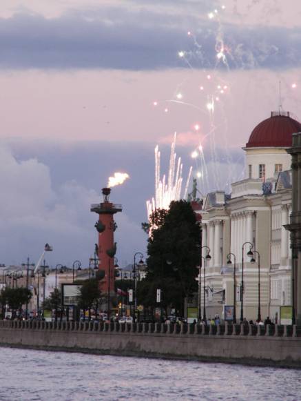 Праздничный фейерверк в честь Дня ВМФ России 2008 г.